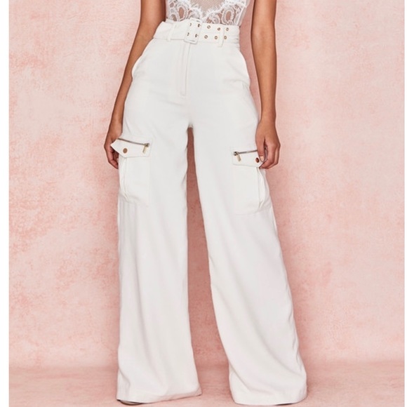 House Of Cb Lucille White Wide Leg 